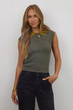Becca Ribbed Top in Olive FINAL SALE