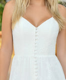 Sisi Eyelet Midi Dress White