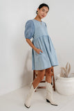 Andra Mini Dress in Blue FINAL SALE
