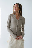 Flora Knit Top in Taupe