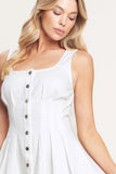 SUMMER PROMISE WHITE DENIM MINI DRESS