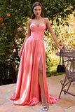 COSIMA GOWN LUXE SATIN A LINE CORSET DRESS