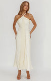 LUMIÈRE HALTER MAXI DRESS BUTTER YELLOW