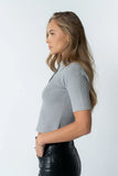 Cami Ribbed Sweater in Grey