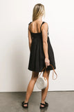 Abstract Embroidered Mini Dress in Black FINAL SALE
