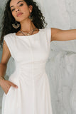 Nora Midi Dress in Ivory