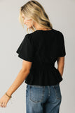 Neo Embroidered Blouse in Black FINAL SALE