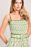 DAINTY FLORA GREEN MAXI DRESS