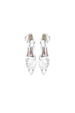 Elegant Ankle Strap White Wedding Shoes With Rhinestone Flower