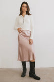 Zada Midi Skirt in Blush FINAL SALE