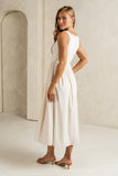 Barrett Midi Dress in Natural FINAL SALE