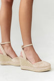 Becca Wedge Sandal in Natural