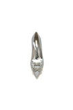 Gold Crystal Pumps with Rhinestone