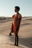 Dasha Textured Mini Dress in Terracotta FINAL SALE