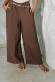 Lee Wide Leg Pants in Brown
