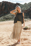 Mckenna Textured Skirt in Olive FINAL SALE
