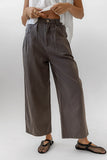 Casey Cropped Wide Leg Pants in Grey FINAL SALE