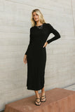 Hollis Ribbed Dress in Black FINAL SALE