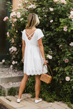 Aria Eyelet Lace Mini in White FINAL SALE