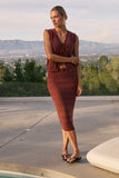Joana Knit Skirt in Marsala