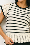 Georgie Striped Sweater in Black FINAL SALE