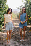 Mellie Ruffle Top in Butter Yellow