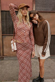 Pinot Plaid Maxi Skirt FINAL SALE