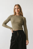 Russel Ribbed Sweater in Olive