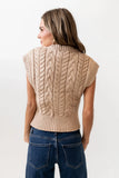 Lennie Cable Knit Top in Taupe FINAL SALE