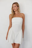 Pixie Ruched Bardot Mini Dress