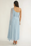 Bristol Shimmer Maxi Dress Blue