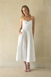 NIA Destene Open Back Midi Dress