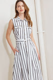 LEXINGTON STRIPE MIDI DRESS FINAL SALE