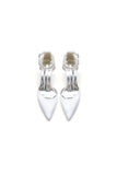 Pointed Toe Wedding Heels with Pearl Tassel
