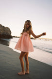Madi Textured Satin Tie Strap Babydoll Dress