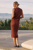 Joana Knit Skirt in Marsala