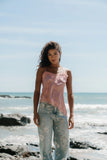 Berkley Lace Trim Tank in Mauve
