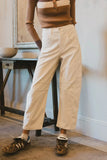 Lisette Barrel Jean in Ivory Courduroy FINAL SALE
