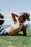 Lilah Reverse Seam Tank in Taupe