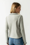 Jazmine Contrast Top in Grey FINAL SALE