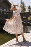 Delilah Pleated Midi Dress FINAL SALE