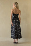 Jenae Linen Polka Dot Midi Dress