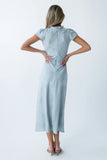 Shae Floral Midi Dress in Blue