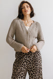 Katie Knit Cardigan in Tan FINAL SALE