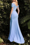 Sexy Off Shoulder Sweetheart Satin Mermaid Long Bridesmaid Dresses
