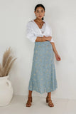 Rory Floral Skirt in Blue