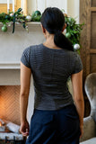 Trisha Striped Top in Navy