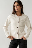 Cozette Barrel Jacket in Off White