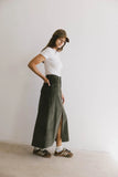 Sambria Corduroy Skirt in Olive FINAL SALE