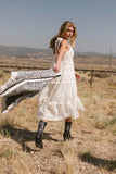 Maria Tulle Midi Dress in Cream FINAL SALE